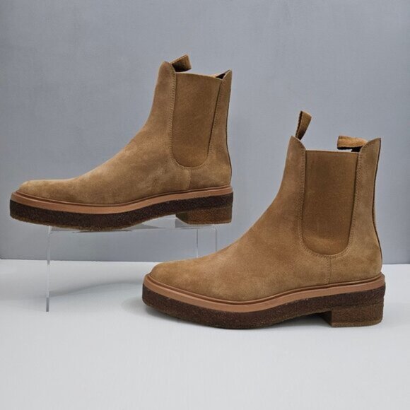 Loeffler Randall Raquel Ankle Boot Womens 11 Brown Suede Pull On Chelsea Fall - Picture 2 of 15